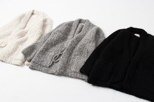 ロンハーマン×日本発ブフト、モヘヤ素材の手編み大判カーディガン