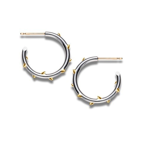 アンダーカバー×キャリアリング“イバラ”モチーフピアス、藤原ヒロシ