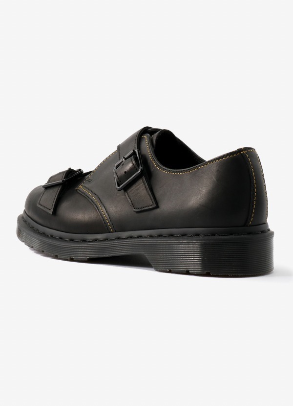 ヨウジヤマモト×ドクターマーチン「ダブルモンクストラップシューズ