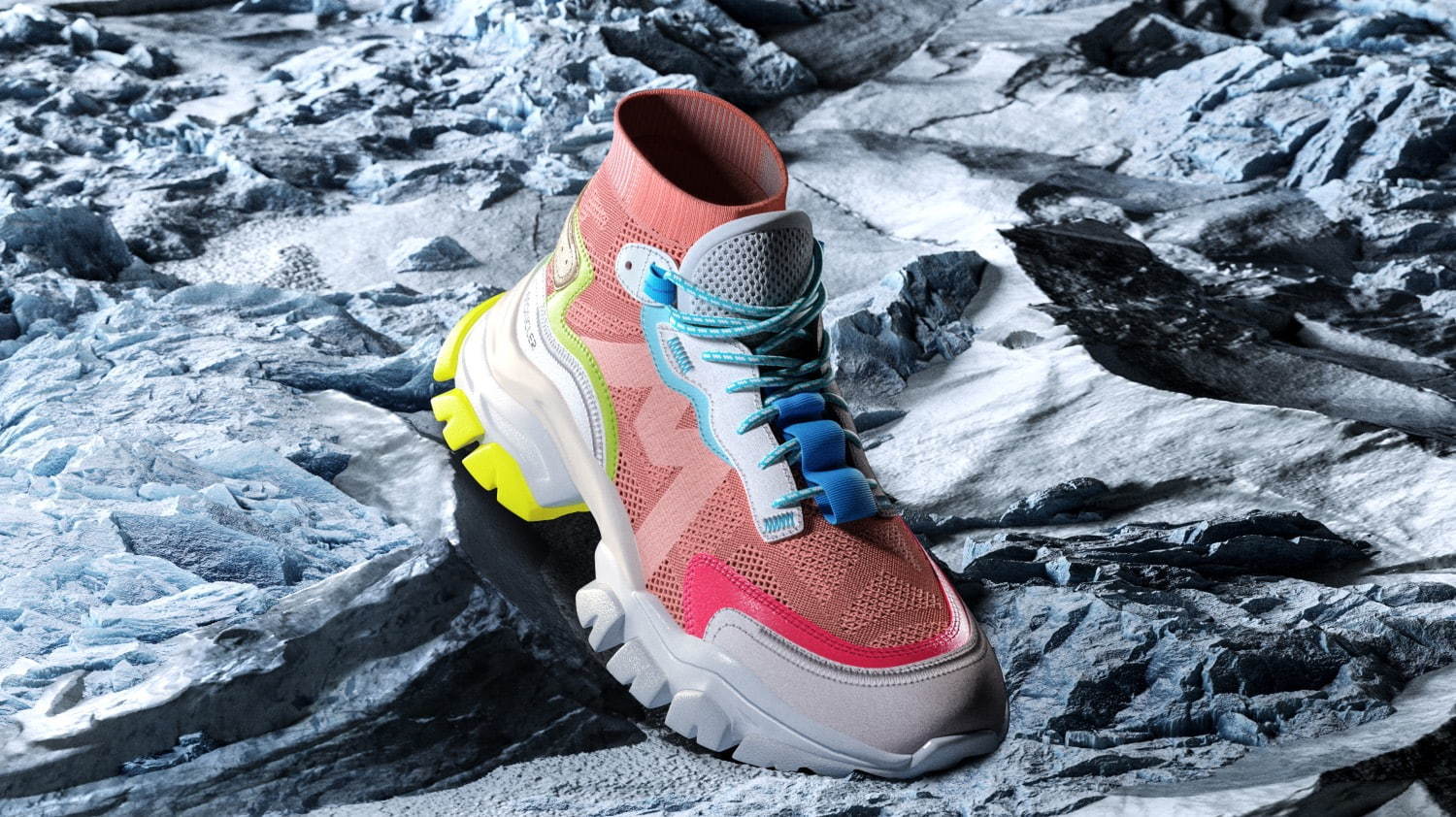 モンクレールのユニセックススニーカー「リーブ ノー トレース」ニット