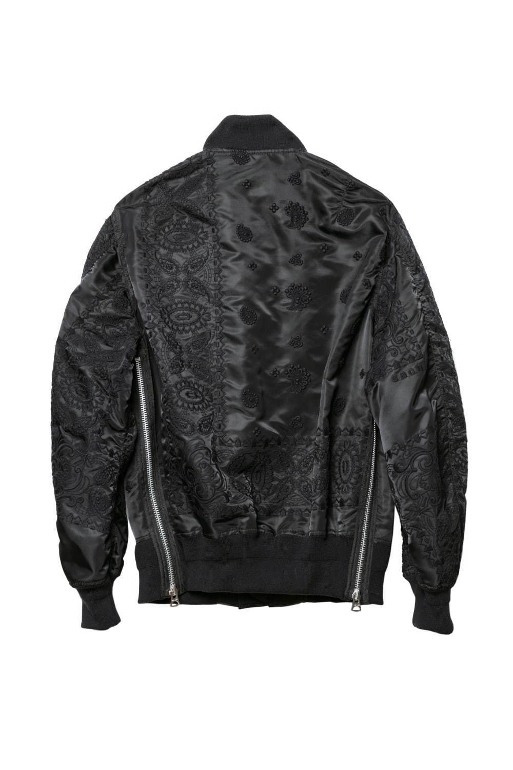 sacai ドーバー限定、バンダナ風ペイズリー柄を刺繍で施したウィメンズ