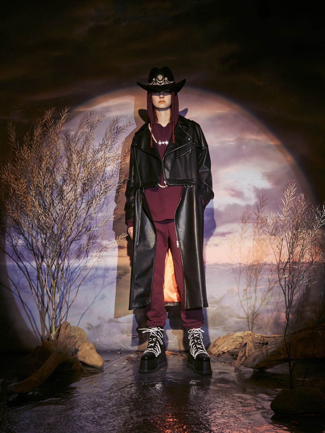 パメオポーズ20年秋の新作アウター、2WAY レザー ライダース＆