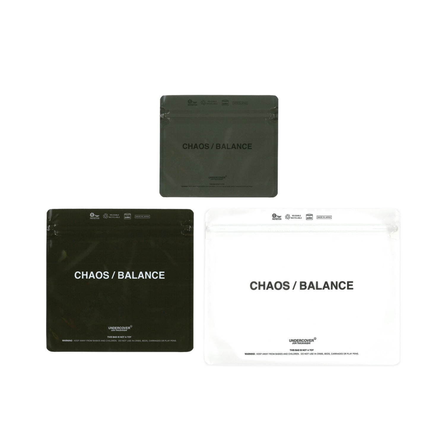 アンダーカバー＆ヒューマンメイドの高機能ジッパーバッグ、ラフォーレ