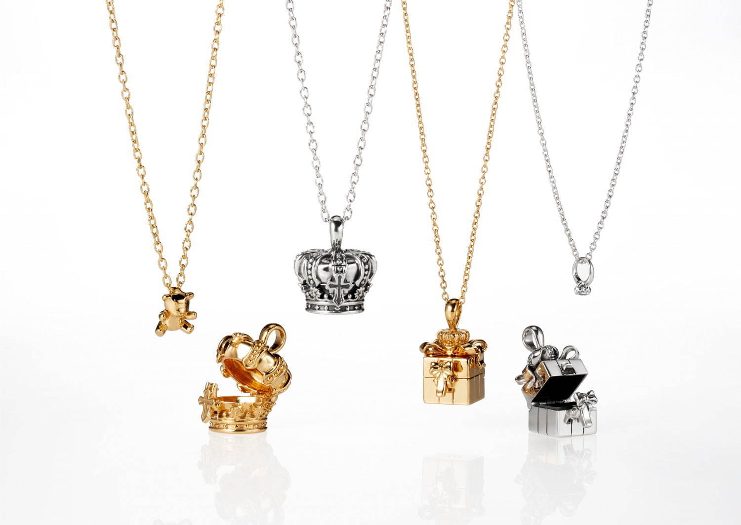 ジャスティン デイビス 王冠＆ボックスモチーフのネックレス、中から