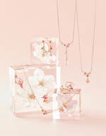 サマンサティアラの桜ジュエリー、ローズクォーツのフラワーリング