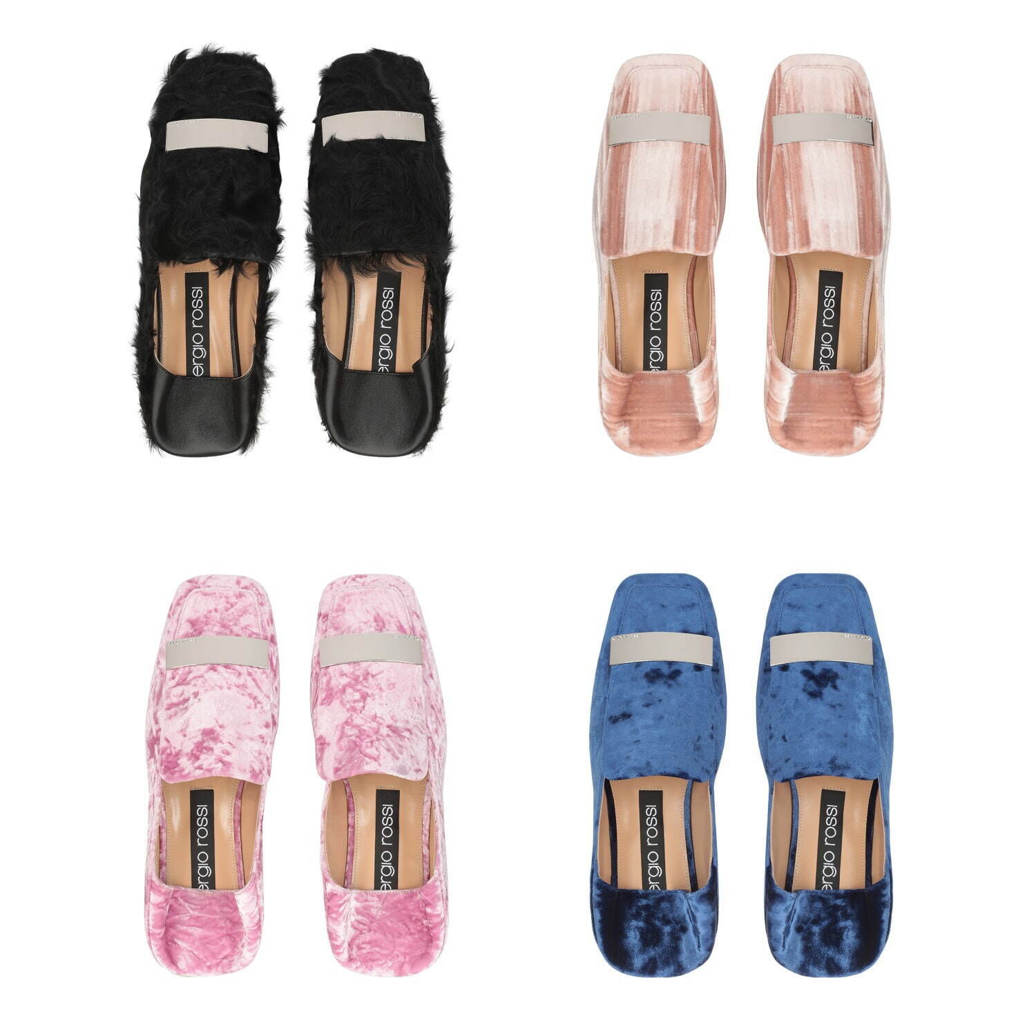 セルジオ ロッシ「sr1 スリッパ」新作、“もこもこ”インソール×スエード