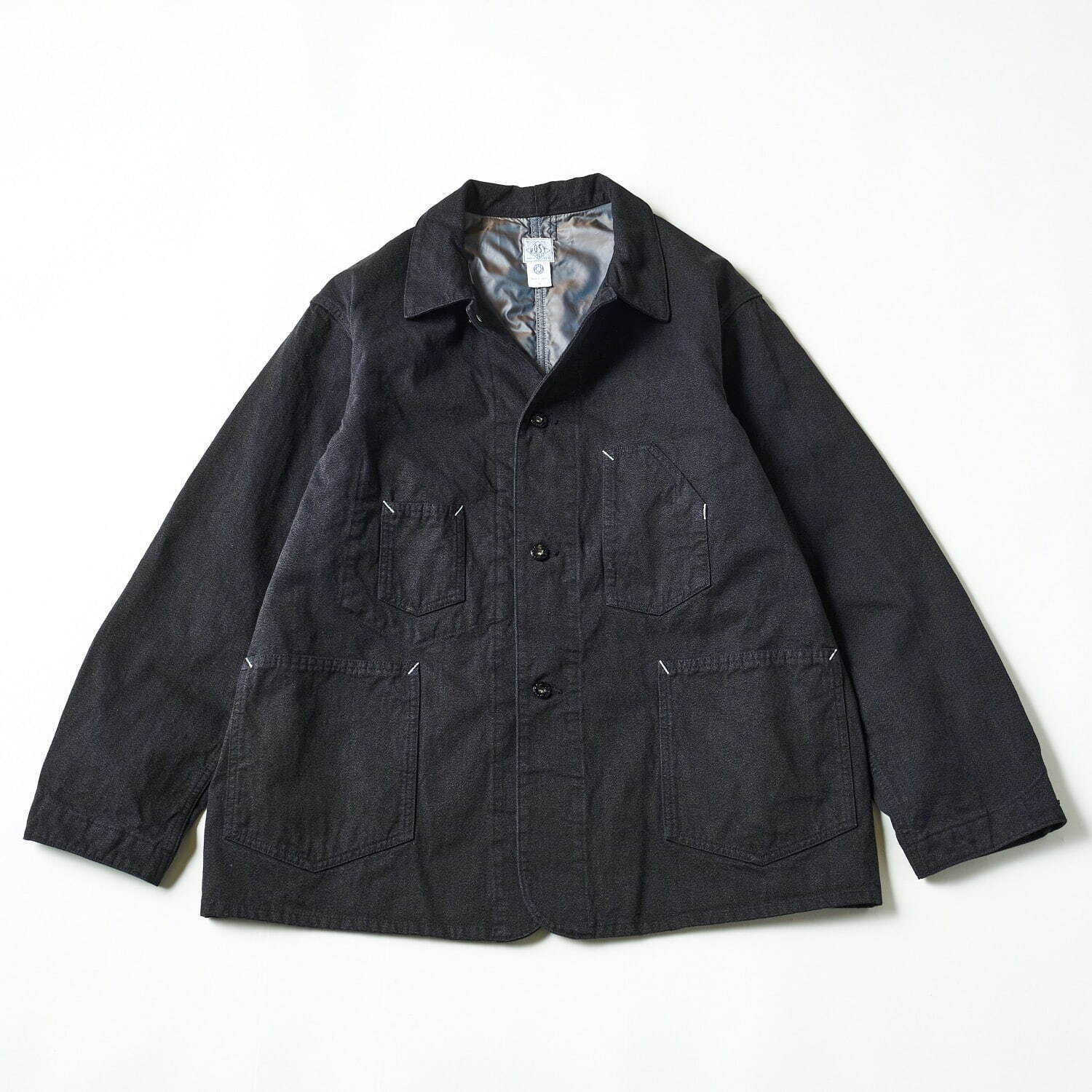 ポストオーバーオールズのカバーオール、ショート丈のボックス