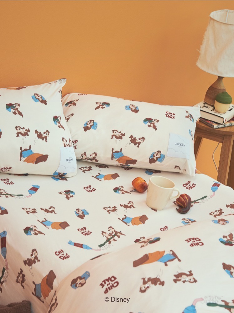ジェラート ピケ スリープ「チップ＆デール」の寝具セット、“ふわふわ