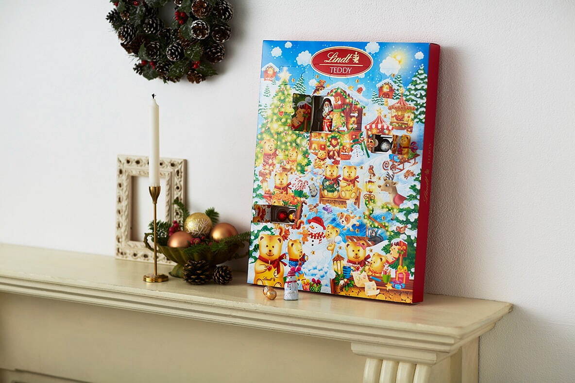 リンツ22年クリスマス、チョコ入り”テディベア型”オーナメント