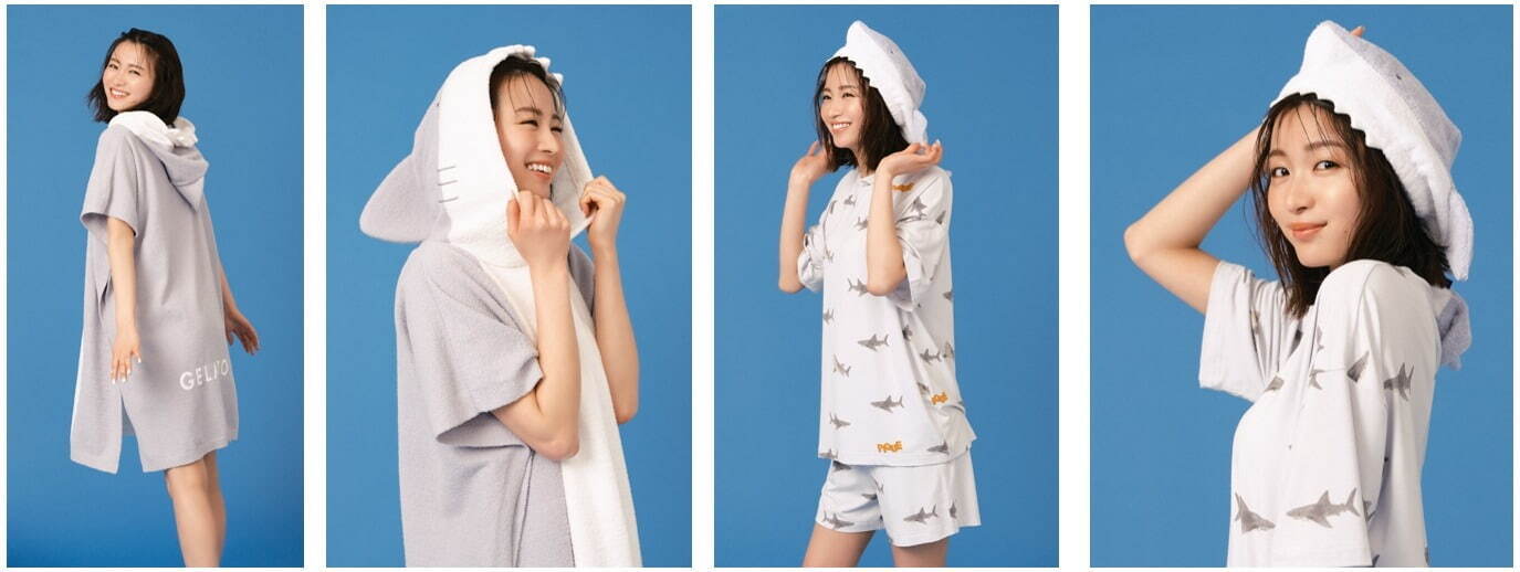 ジェラート ピケ「シャーク＆シロクマ」のひんやりルームウェア、“サメ