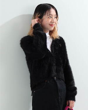 フレッドペリー×レイ ビームス新作カーディガン、Vネック＆ショート丈