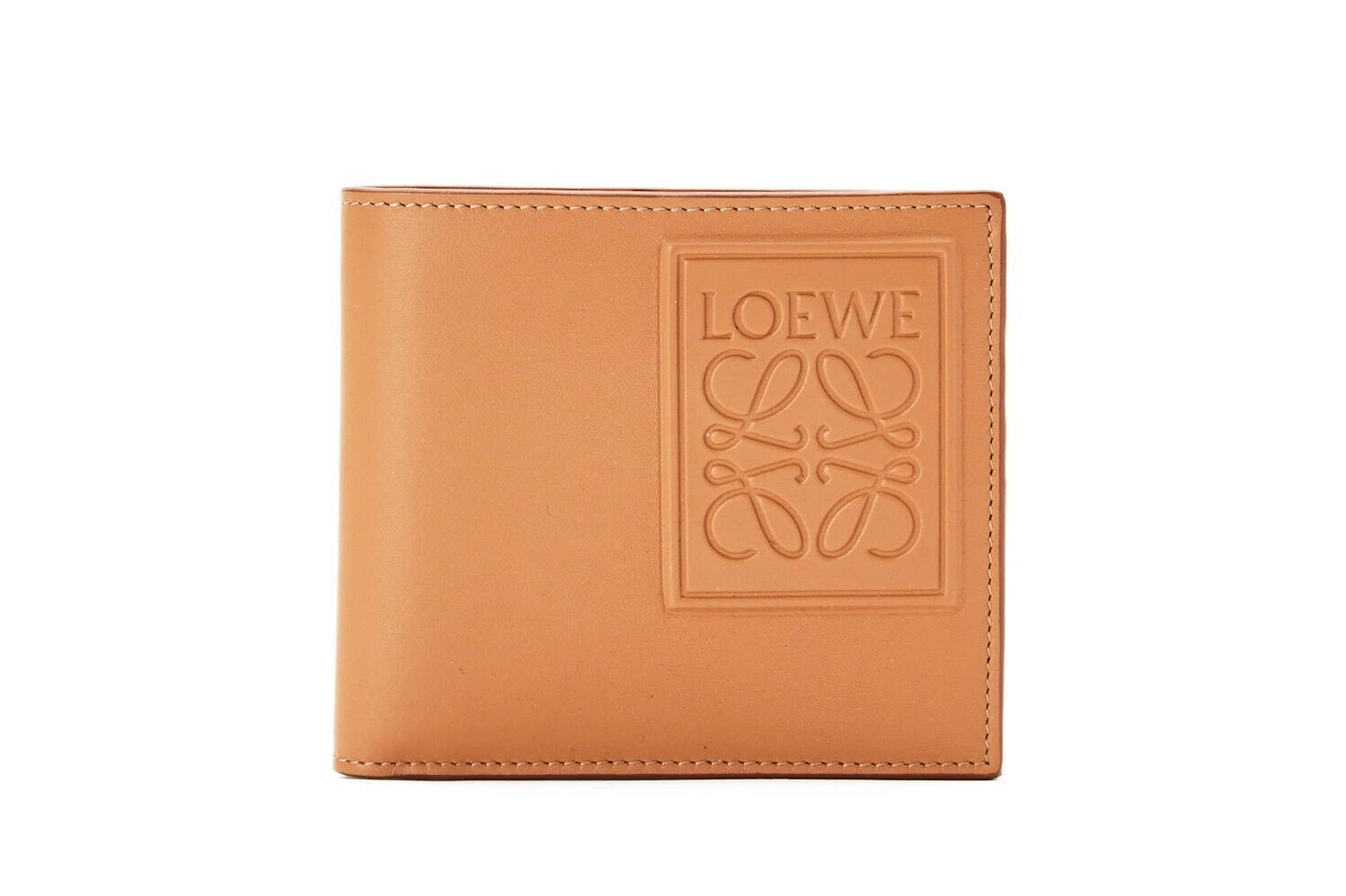 ロエベ24年春夏メンズレザーウォレット“アナグラムパッチ付き”二つ折り