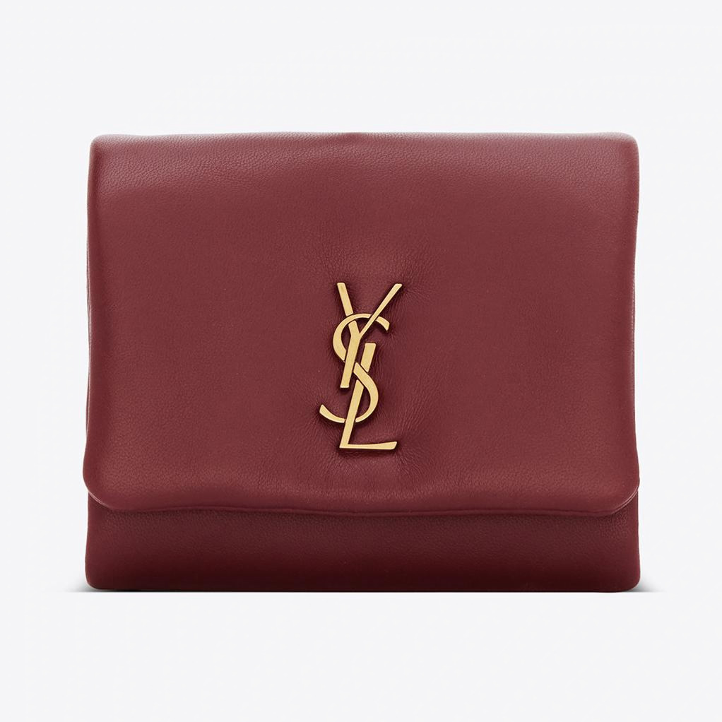 サンローランのウィメンズ＆メンズ財布、柔らかなラムスキンのミニ財布