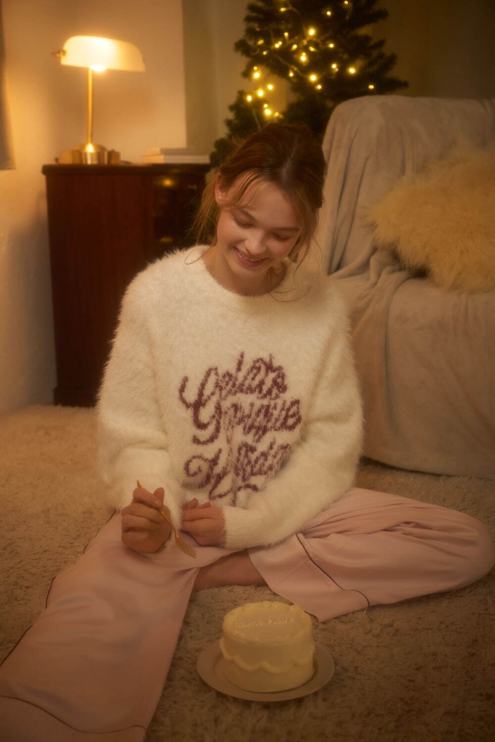 ジェラート ピケ24年クリスマス、“クマ入り”ノルディック柄ルーム