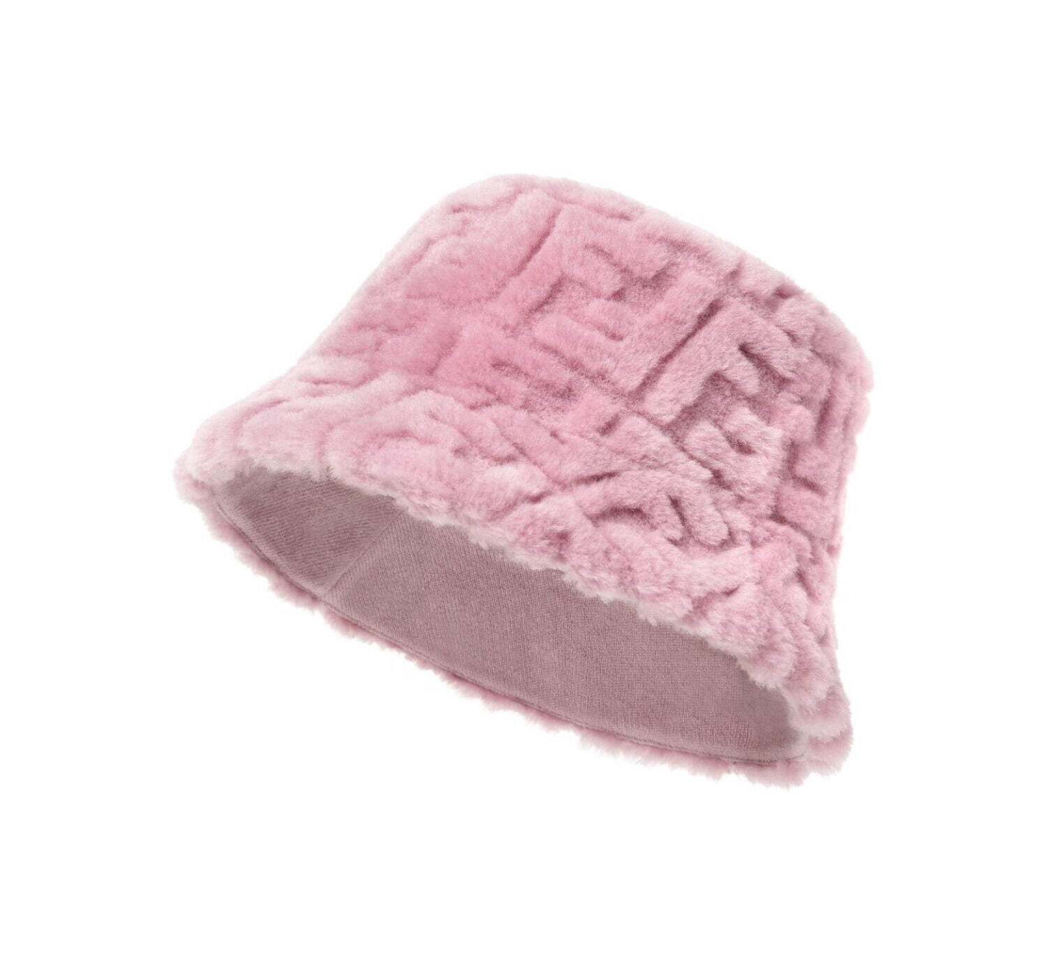 フェンディのあったか冬小物、ピンク＆ホワイトのもこもこ「FF」ロゴ