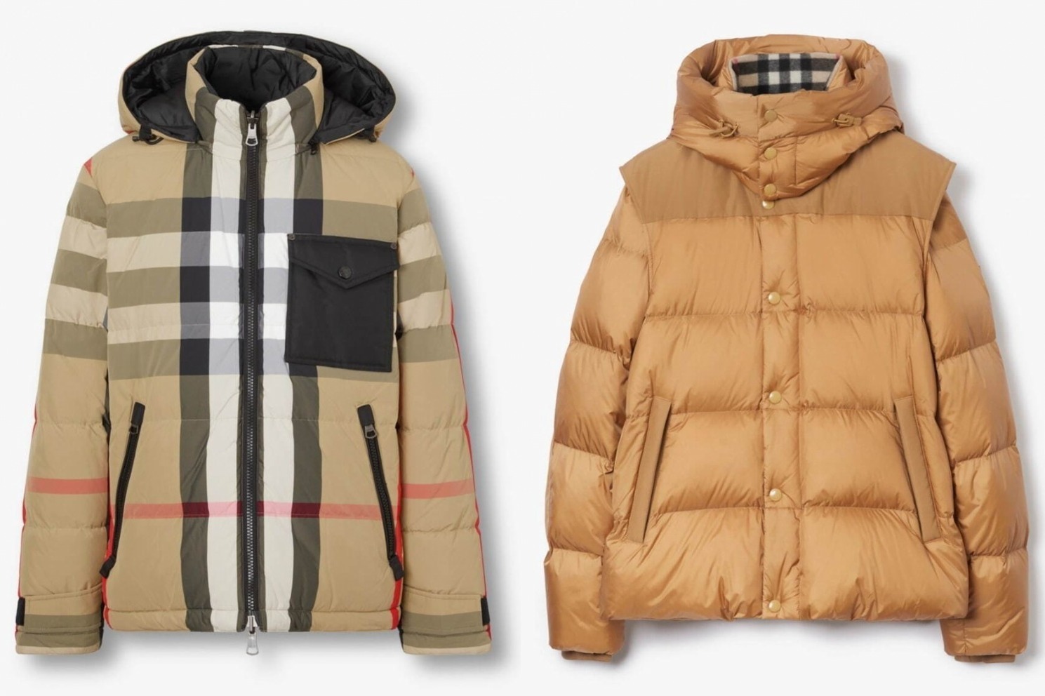 バーバリーの“チェック柄”2WAYダウンジャケットなど、メンズアウターが