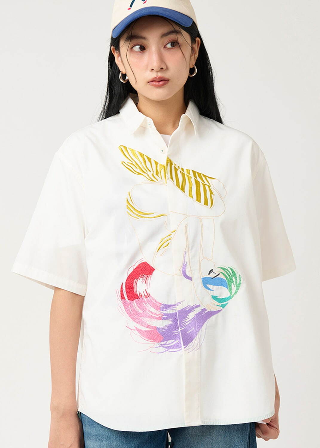 グラニフ「うる星やつら」コラボアイテム、ラム刺繍×宇宙柄のトラック