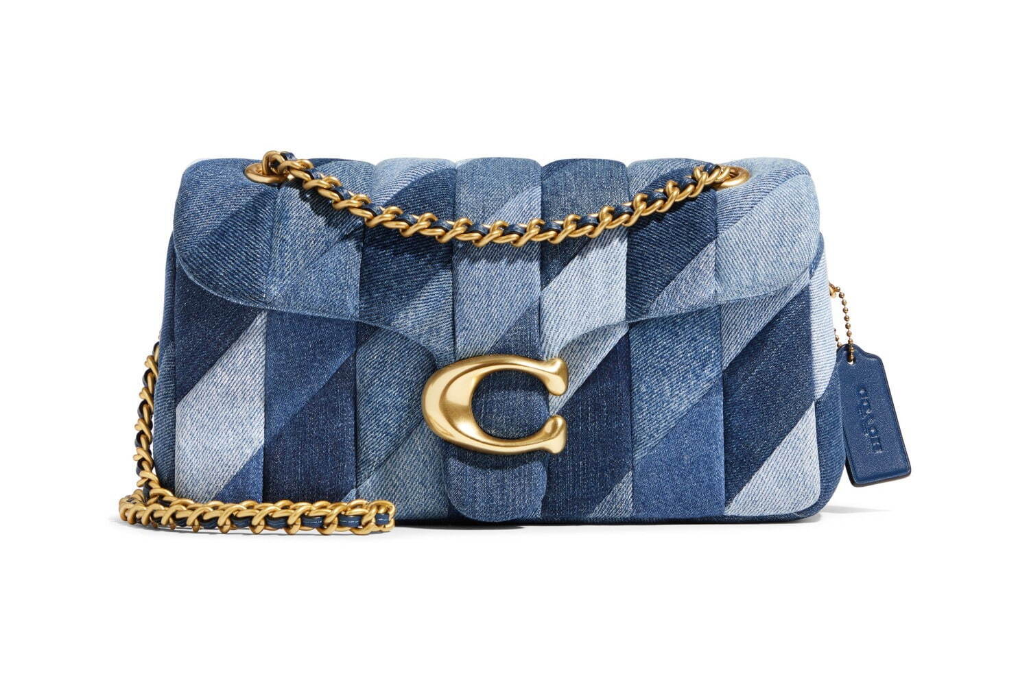 コーチ25年春ウィメンズバッグ、デニムキルティングの「タビー