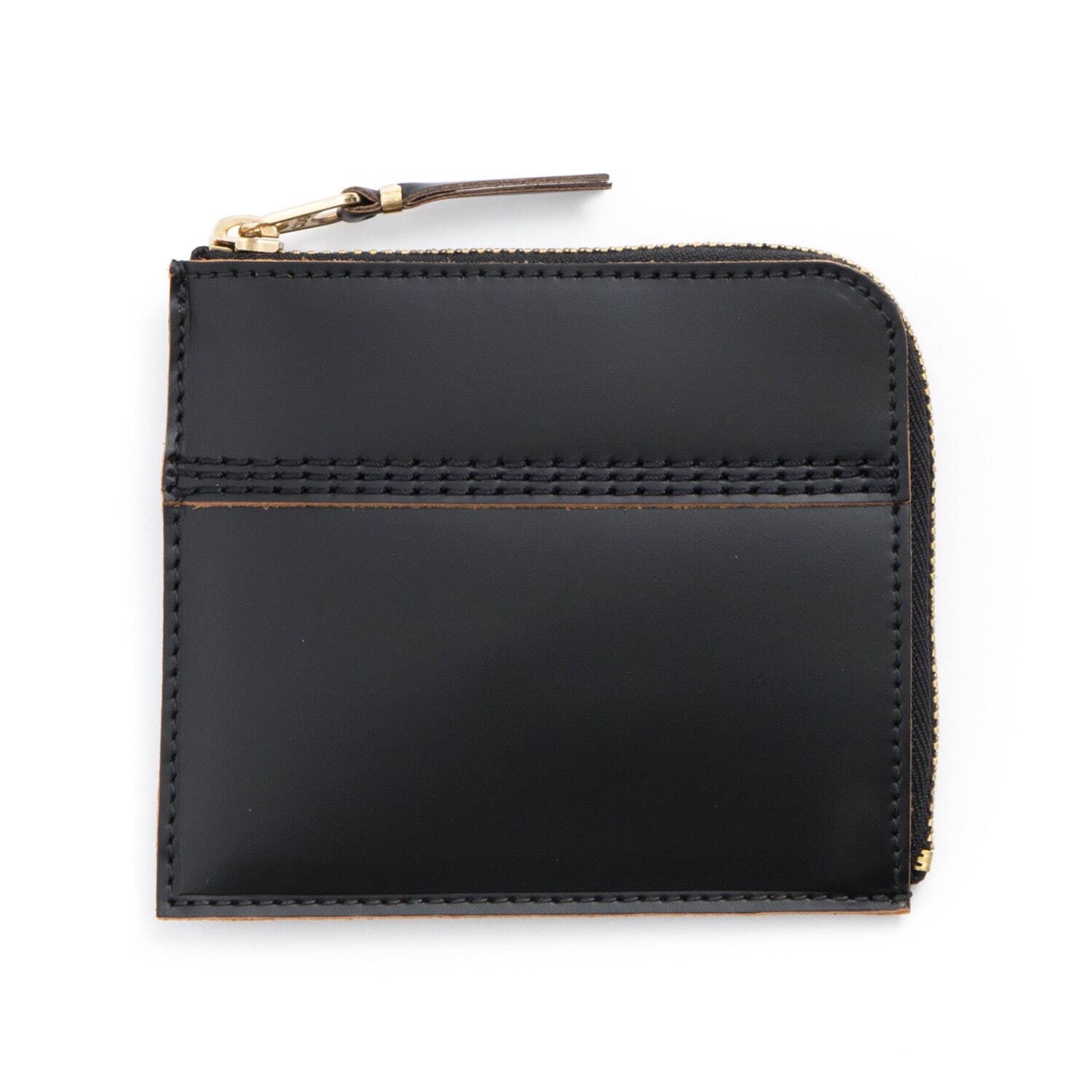 ウォレット・コム デ ギャルソン“3本ステッチ”財布、断ち切りレザーの