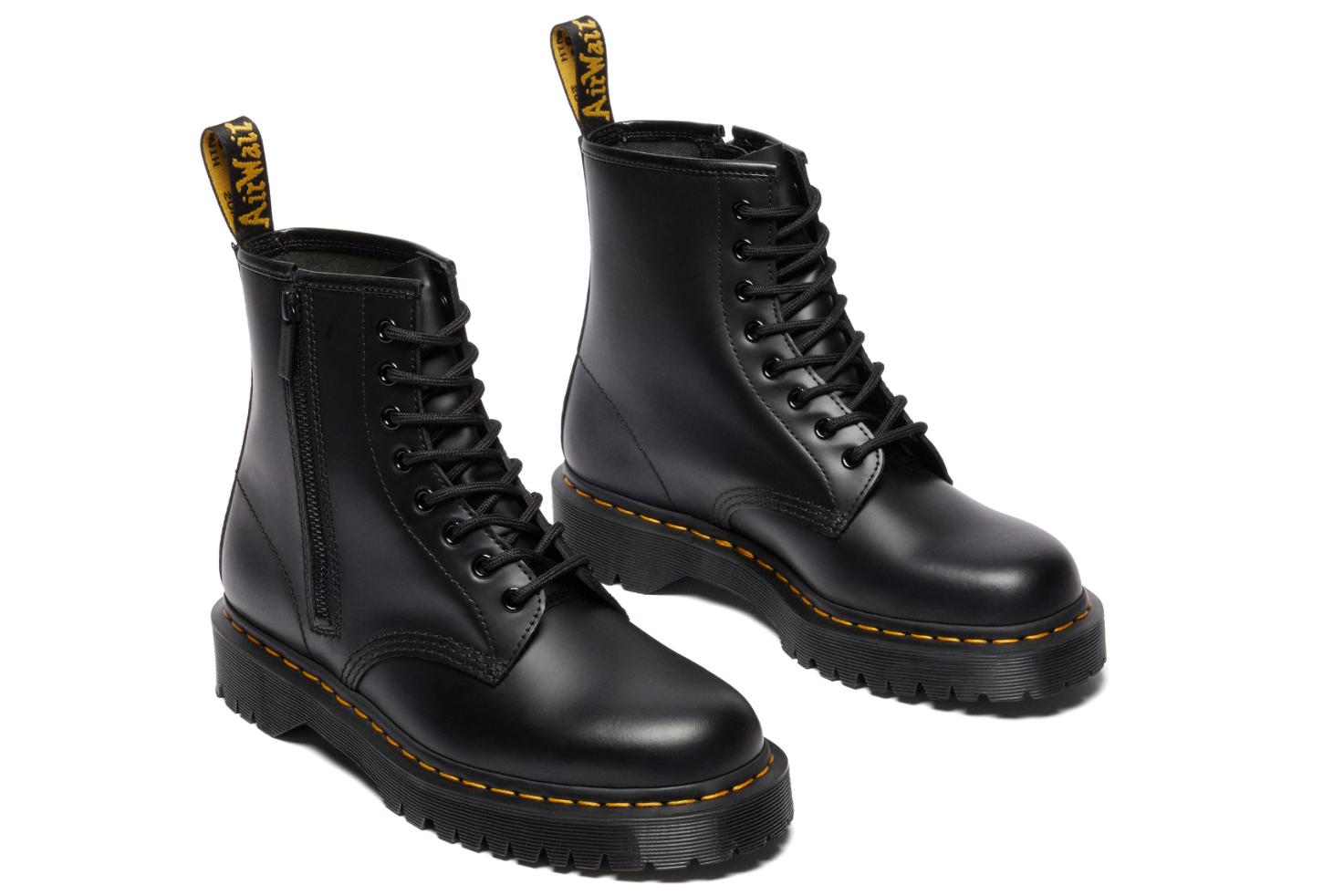 ドクターマーチン“グレーステッチ”8ホールブーツ＆3ホールシューズ、黒