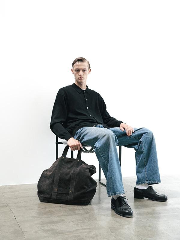 セブンバイセブン”ダークブラウン”スエードのトートバッグ、アーバン