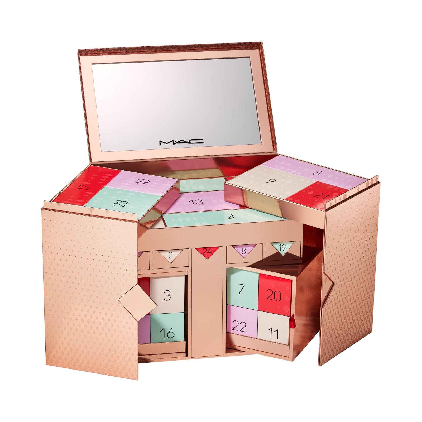 M·A·C25年クリスマスコフレ、アイコンリップなど全24種入りドレッサー