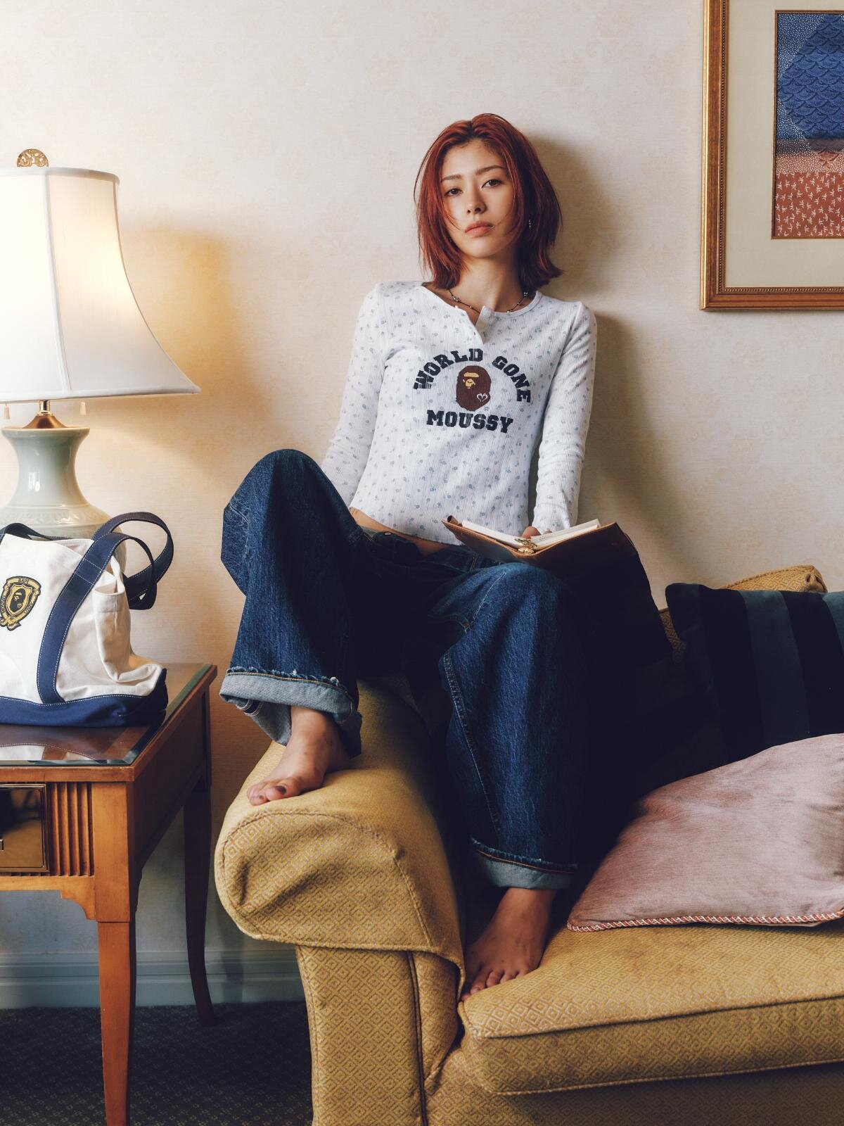 マウジー×ア ベイシング エイプ「エイプ ヘッド」配したTシャツ