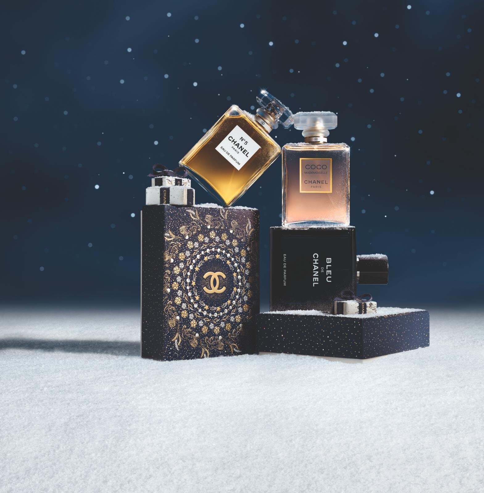 シャネル2025年クリスマスコフレ“星空のきらめき”パール入りボディ