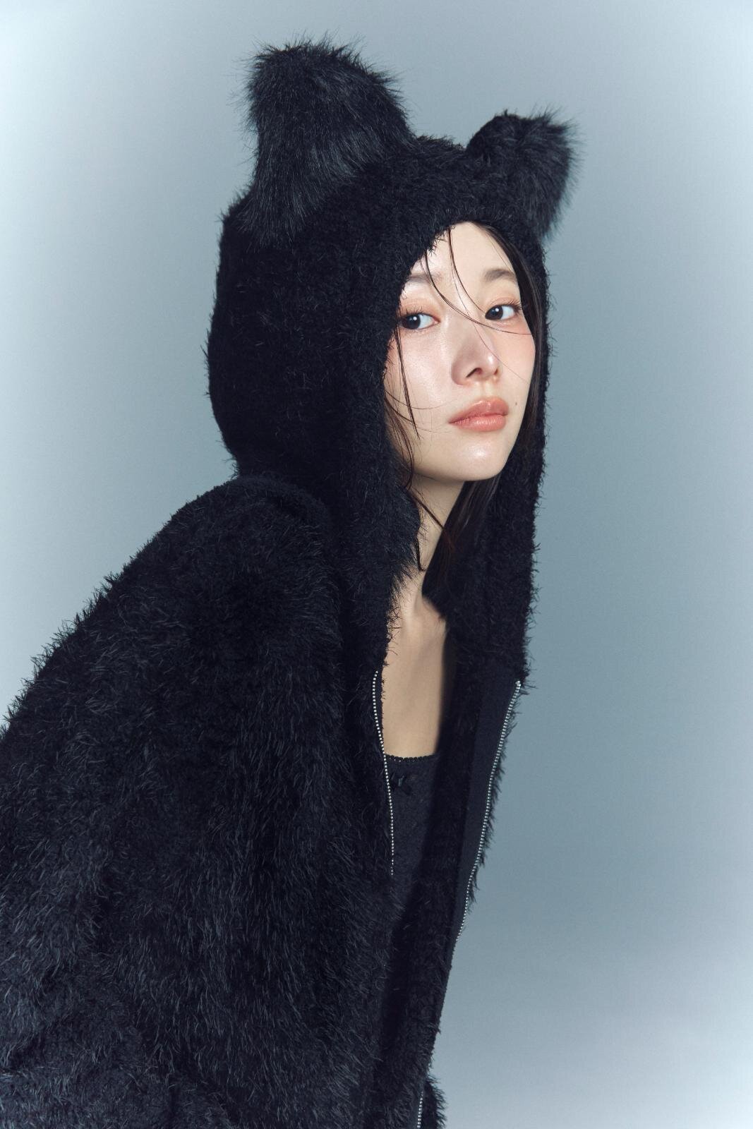 スナイデル ホーム“黒猫と白うさぎ”のハロウィンルームウェア、耳付き