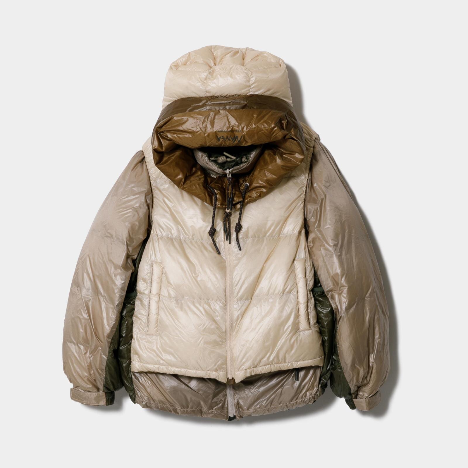 ビューティフルピープル×ナンガ”1着で6通り”の多層ダウンジャケット