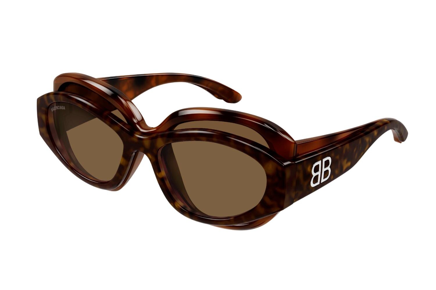 バレンシアガのアイウェア、“2つのサングラスが一体化”＆「BB」ロゴ