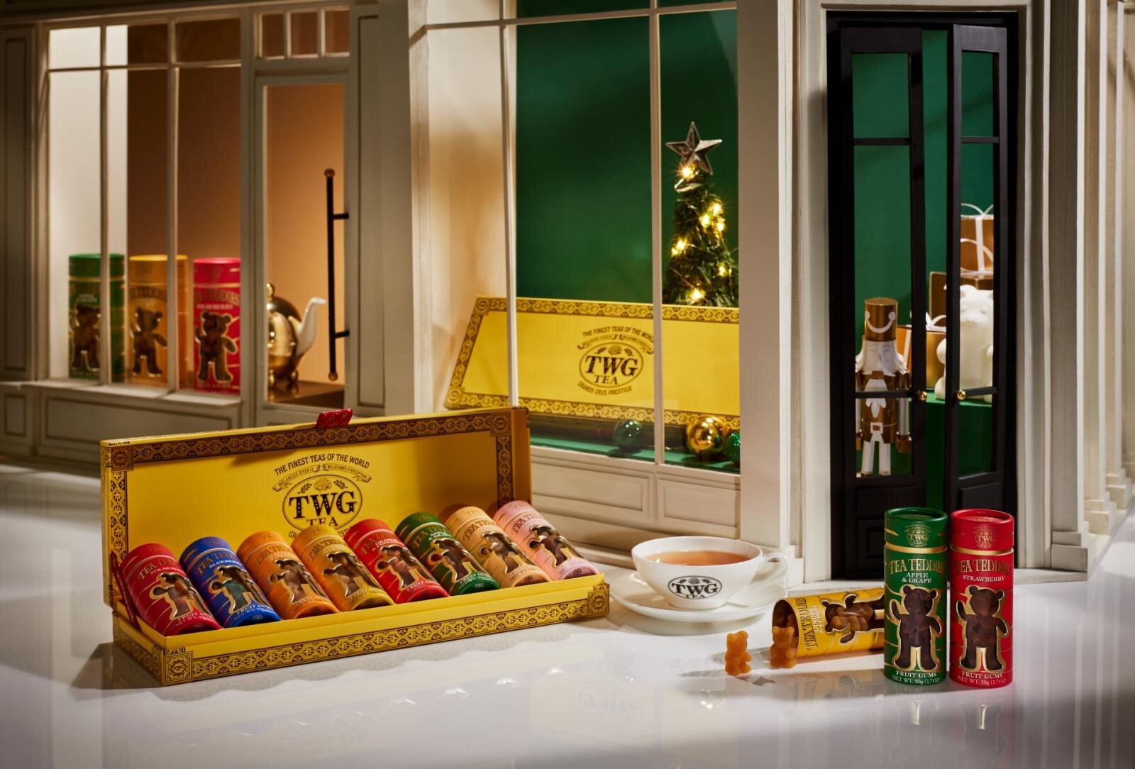TWG Teaの25年クリスマス、“テディベア型”フルーツグミ＆限定ティー