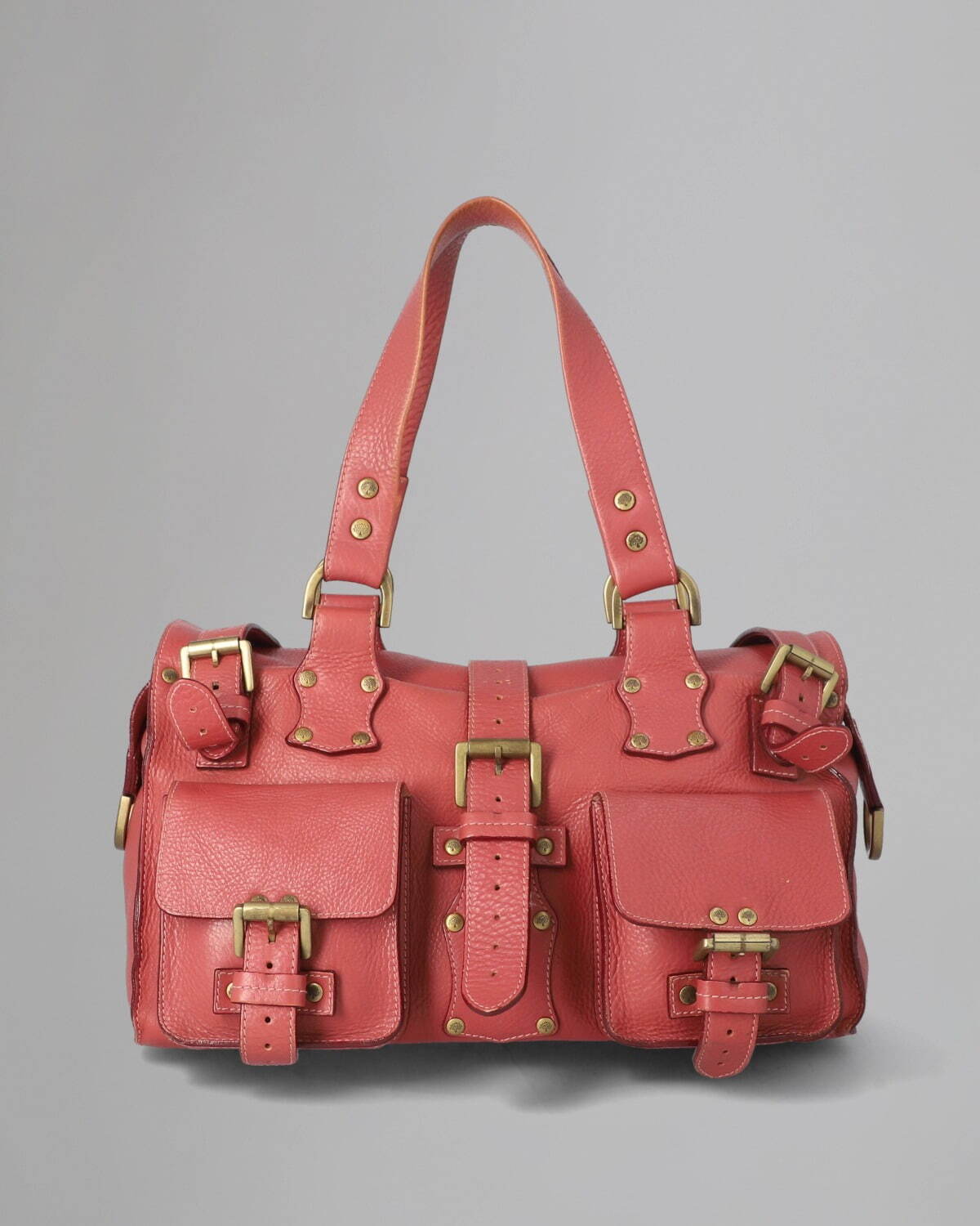 マルベリーのレザーバッグ「ベイズウォーター」横長シェイプ×リボン