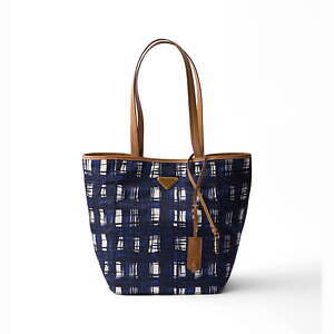 プラダ「リナイロン」“ランダムチェック柄”のウィメンズトートバッグ