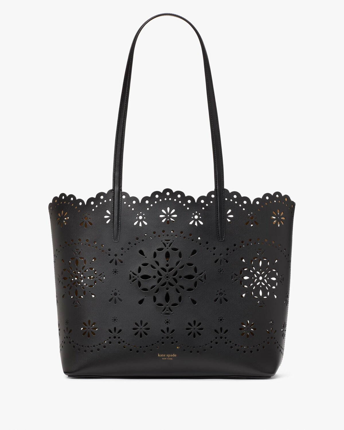 ケイト・スペード「ドゥー イット オール」花々の透かしレザートート