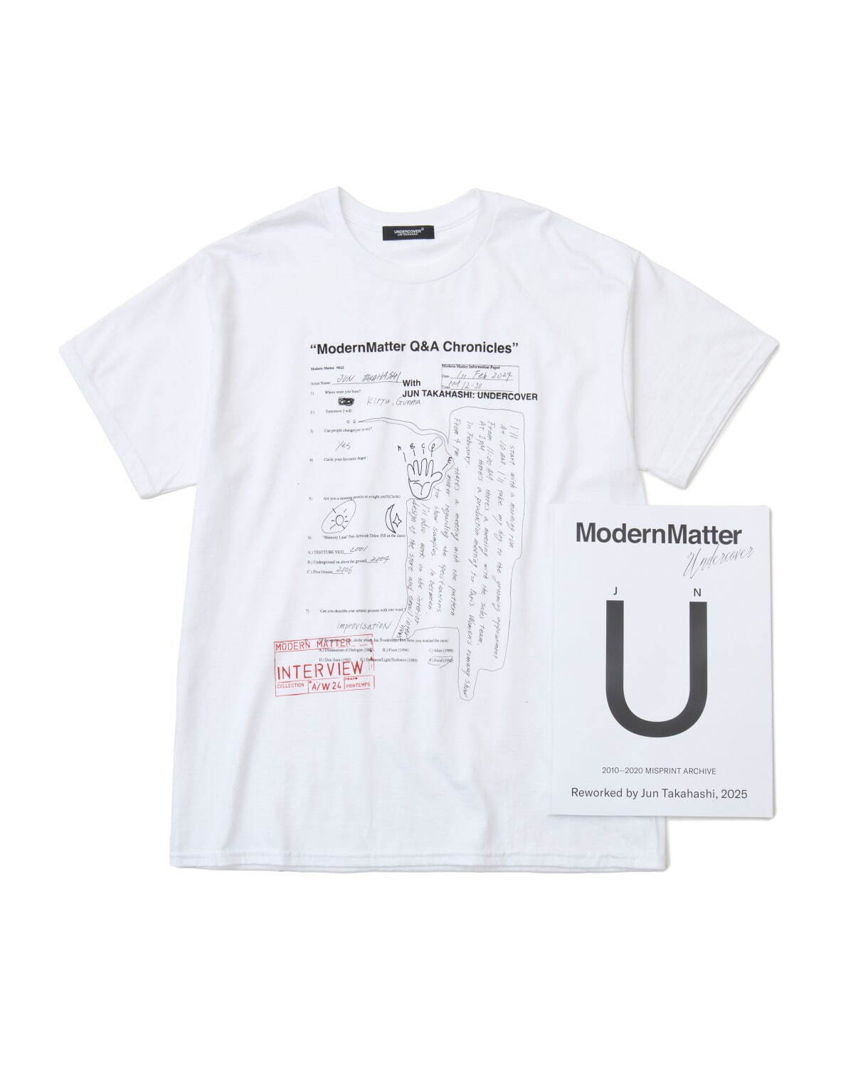 アンダーカバー“アンケート用紙”プリントTシャツ＆雑誌セット