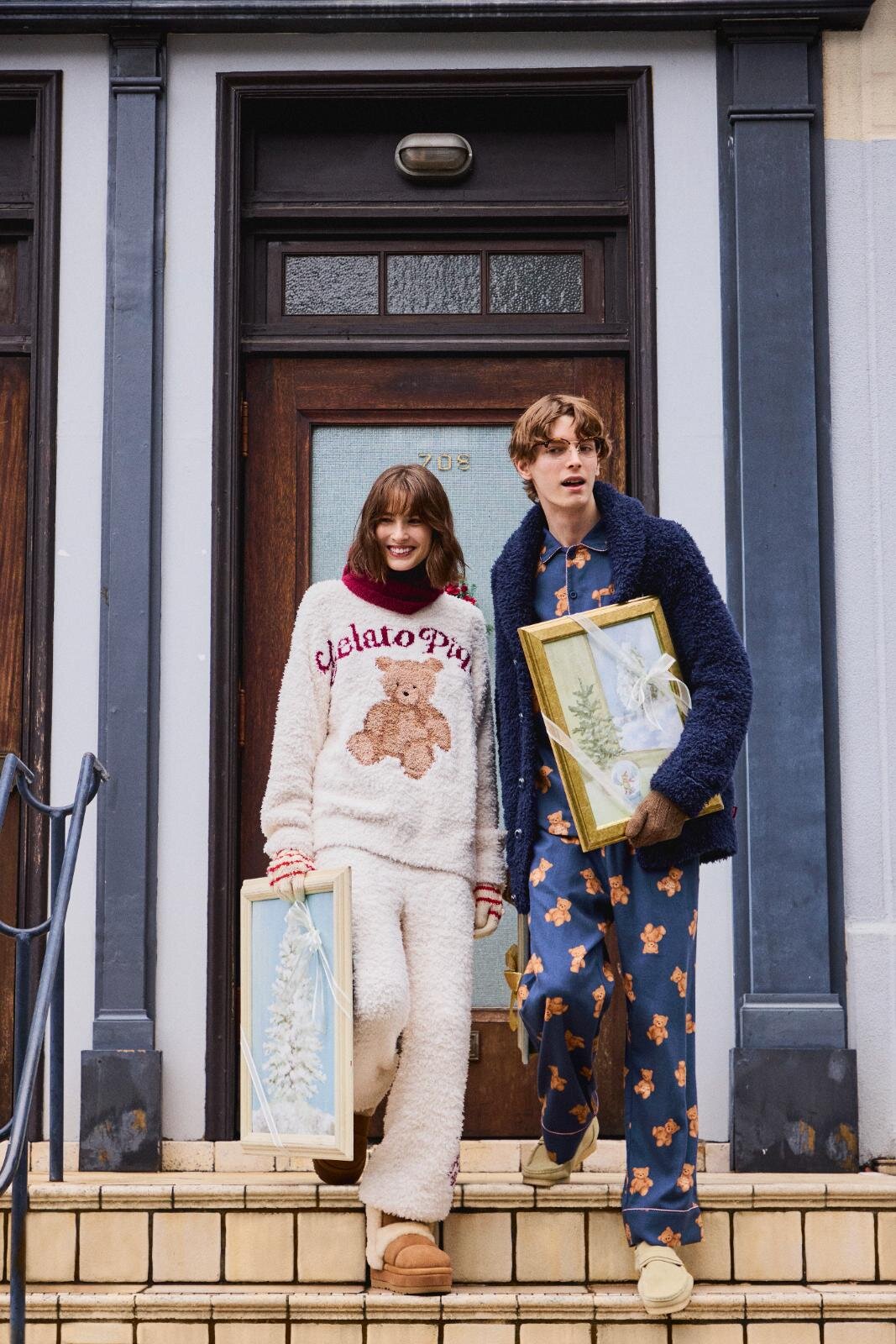 ジェラート ピケ25年クリスマス、“ちょこんと座るベア”のふわふわ