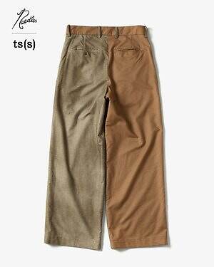 ニードルズ×ts(s)のジャケット＆パンツ、モールスキンをアシンメトリー