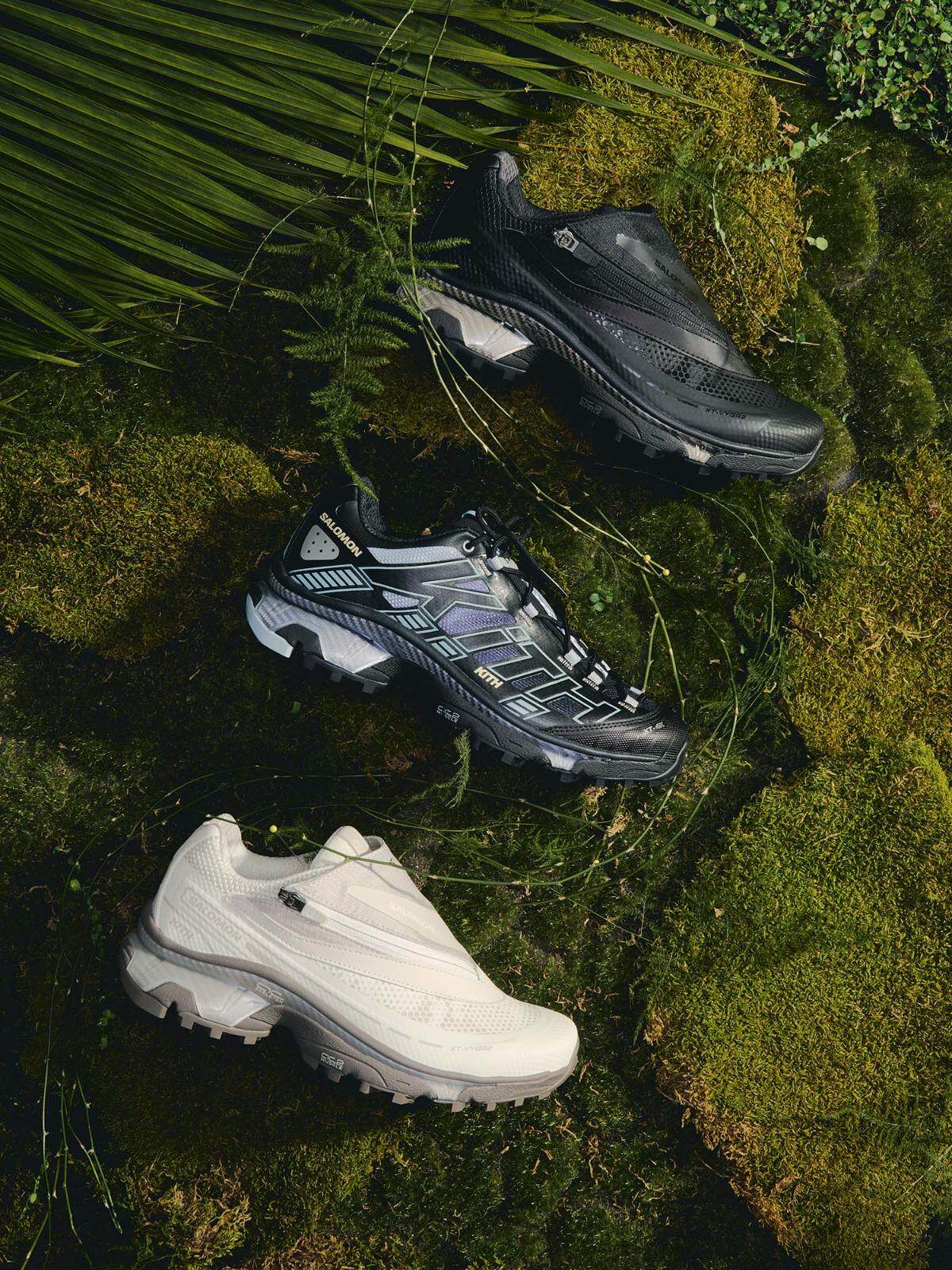 Kith×サロモンのスニーカー、グラフィカルなサイドロゴ「XT-4K」や