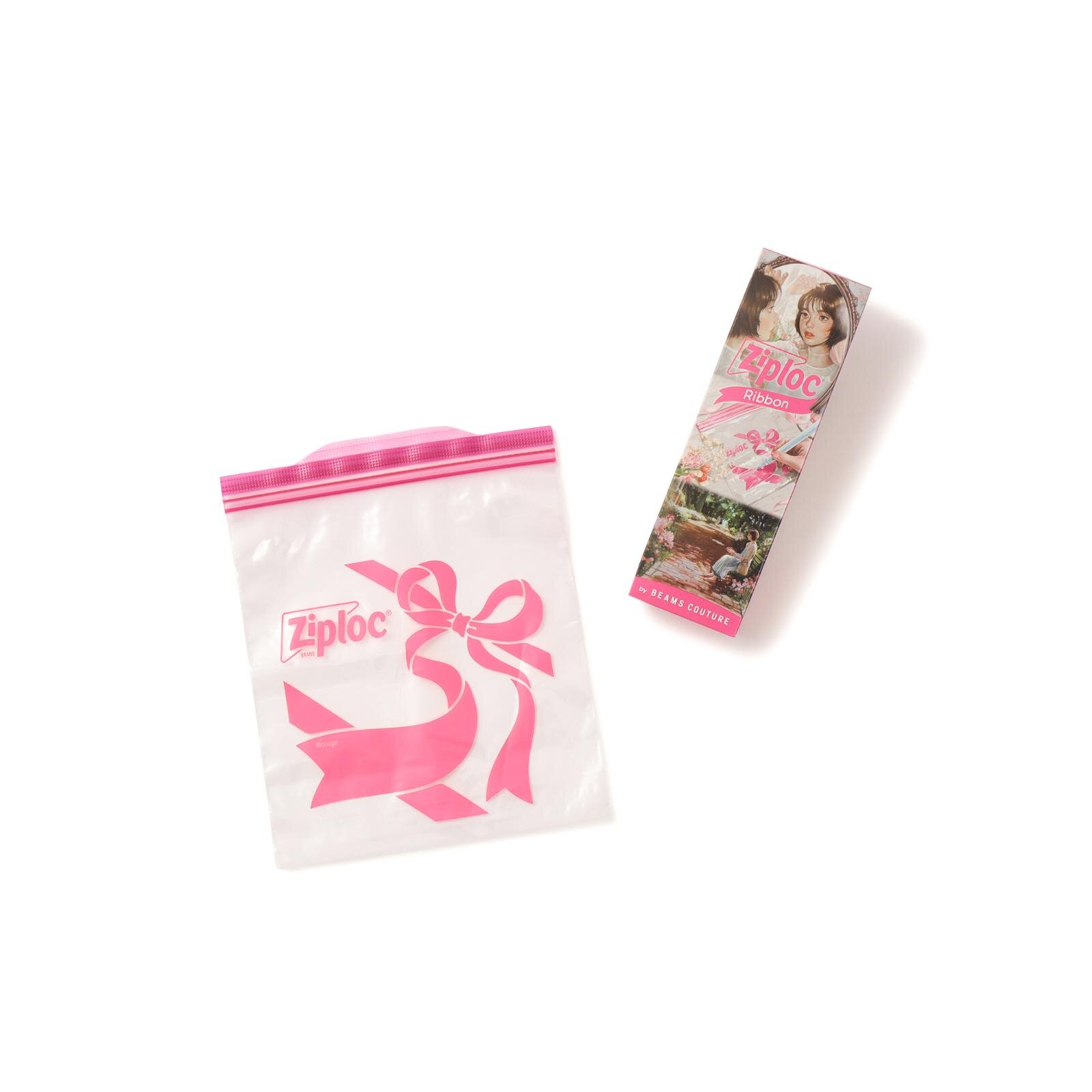 ビームス クチュールコラボ“リボン柄”「ジップロック」に新デザイン