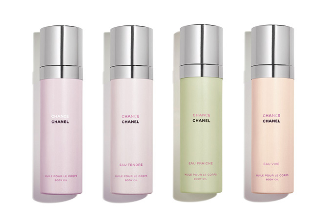 シャネルの人気フレグランス「チャンス」から4種のボディオイル＆1種の