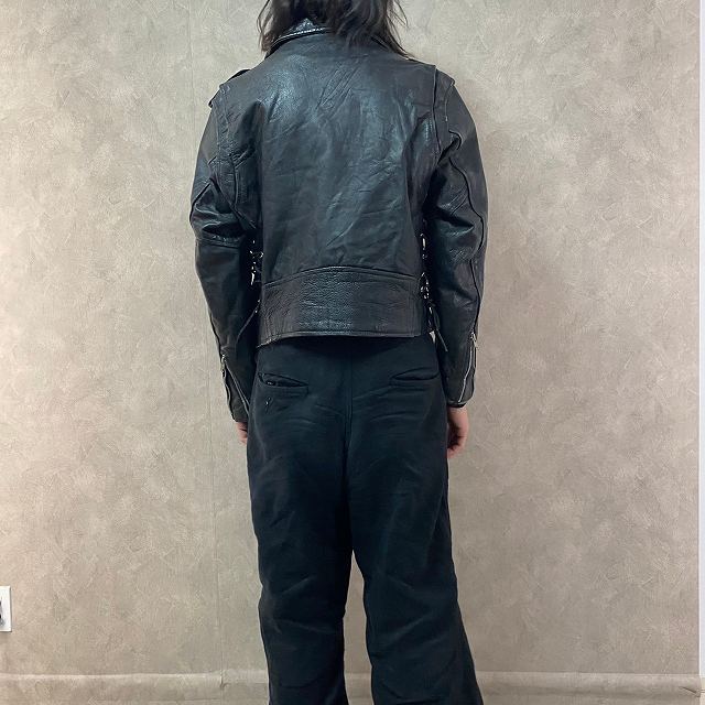 レザージャケット パキジャン ブラック 牛革 カウレザー│ヴィンテージ