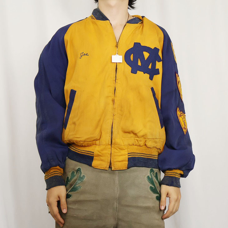 50s 50年代 60s 60年代 ボタスタ スタジャン コットン サテン