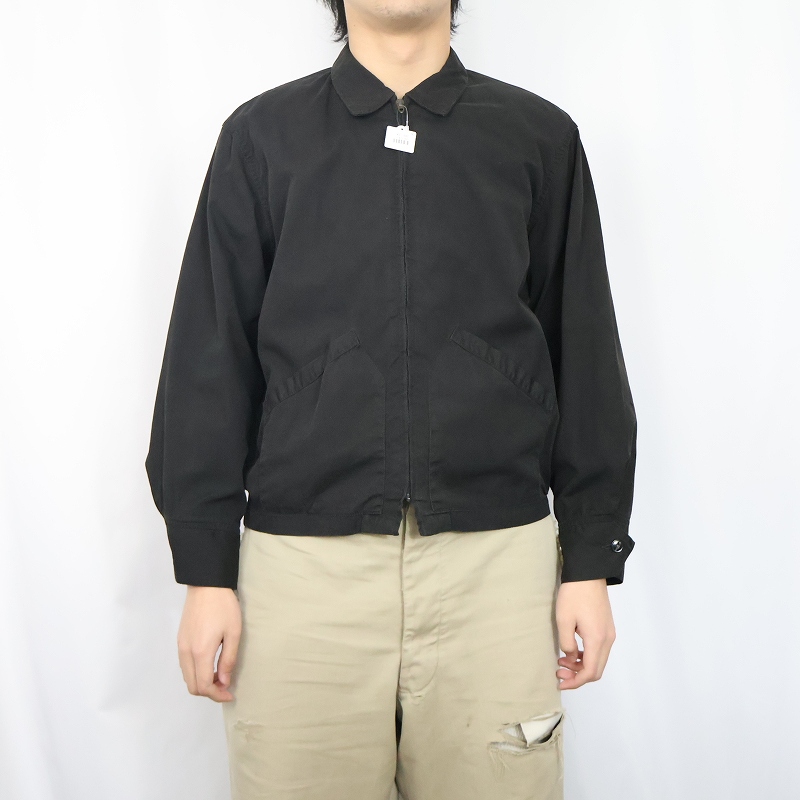 50s 50年代 60年代 60s 黒 ブラック ジップジャケット コットン