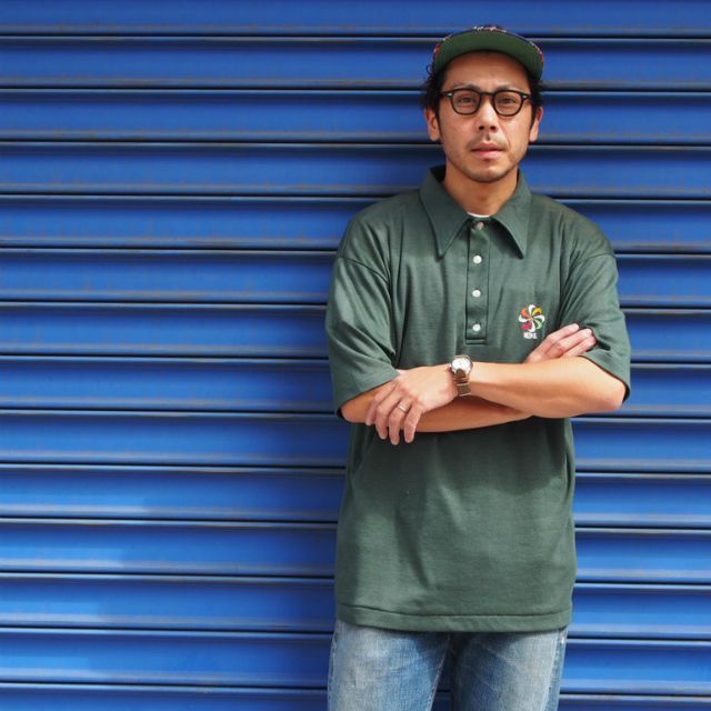 70's NIKE 風車刺繍ポロシャツ Champion バータグボディ 70年代 ナイキ