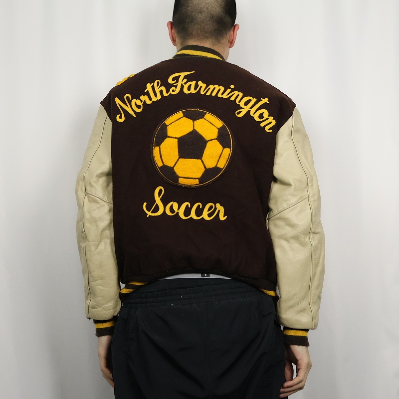 60年代 60s 茶色 ブラウン アイボリー アワードジャケット アメリカ製