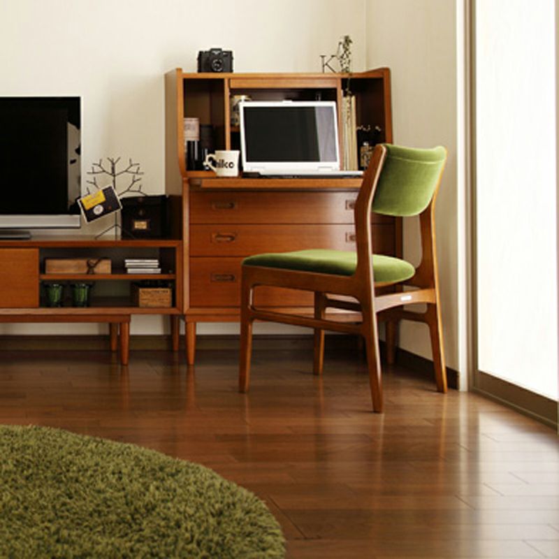 カリモク60+ アームレスダイニングチェアモケットグリーン