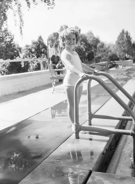 Shirley Temple at a Swimming Pool Print. Art Prints, Posters