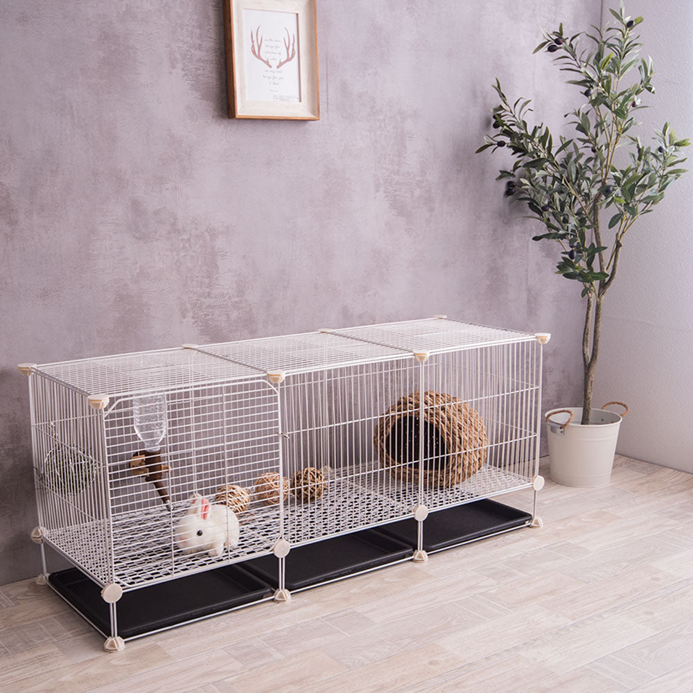 あす着]ペットゲージ 檻 飼育ゲージ トレー付小動物用 組立式 フェンス