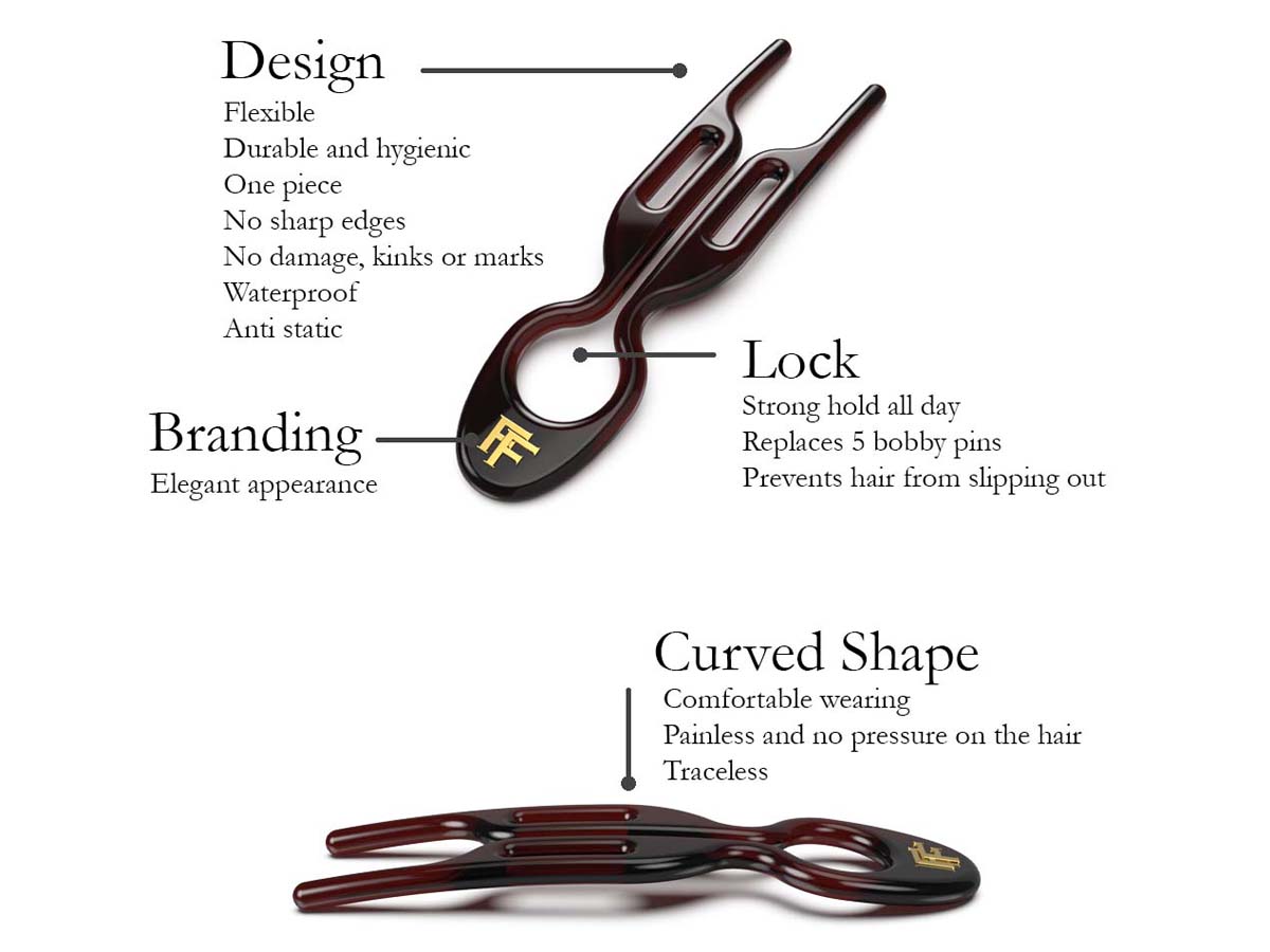 Nº 1 HAIRPIN | Brown (3 or 5 per box) – Fiona Franchimon